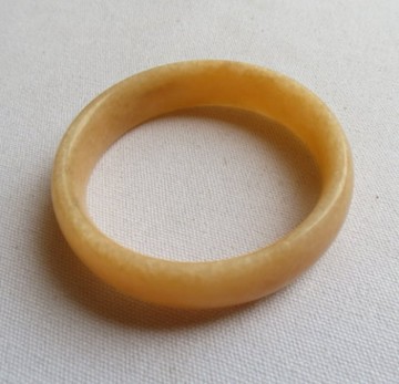 天然米黃玉手鐲#0210 61mm