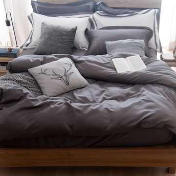 【OLIVIA 】DR9000石墨灰Pure100支天絲 床包枕套組/床包被套組