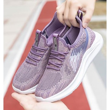 夏季媽媽鞋透氣輕便中老年緩震健步鞋休閑跑步鞋網面軟底老人鞋女