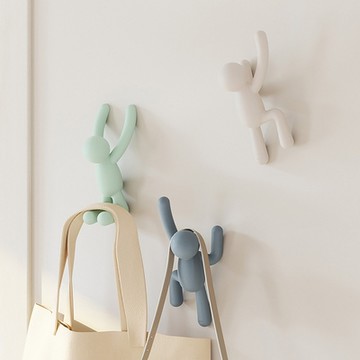 《Umbra》Buddy小人壁掛式掛勾3件-莫蘭迪-- 掛勾 牆壁掛勾 吊鉤 掛鉤