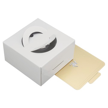 KAI 貝印 蛋糕盒 18cm 組裝尺寸 225 x 225 x 120mm  白色  1個