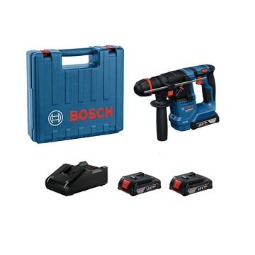 BOSCH 18V 免碳刷通用夾頭免出力鎚鑽 GBH 18V-18 X 2.0Ah雙電套裝組
