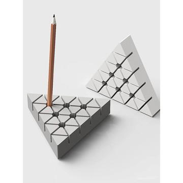 在地出貨🥇手工原創彩色水泥桌麵辦公文具創意筆插筆座清水混凝土擺件 QIJM