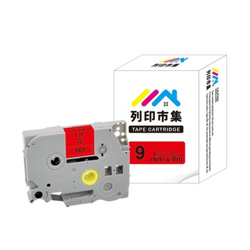 BROTHER 【列印市集】副廠 相容標籤帶 for TZ-421 / TZE-421 紅底黑字 / 9mm