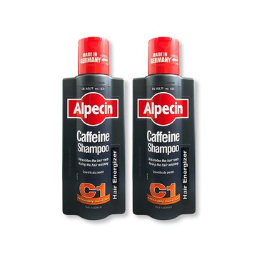 (2瓶超值組)德國Alpecin-強健髮根控油無矽靈咖啡因洗髮凝露375ml/瓶-C1強健髮根(男士調理頭皮洗髮液, 0矽靈洗頭髮水,一般髮質適用)