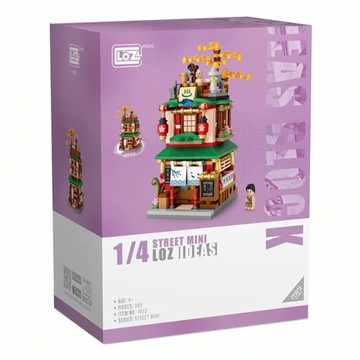 LoZ 1653 積木玩具 溫泉屋 6歲以上  棕色  1盒