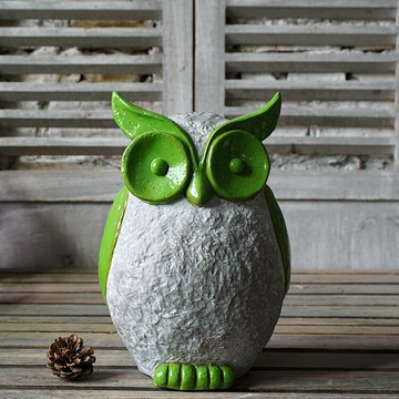 易統家居花園動物擺件樹脂動物庭院裝飾花園雜貨多款可選1入