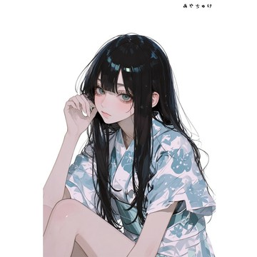 【8 月新作】07-139-0197 人物貼紙 簡約夏日女孩