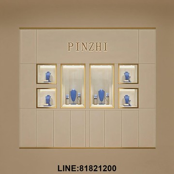 珠寶櫃 展示櫃 首飾櫃 免運 熱銷 速發 附發票 現代風格珠寶店壁櫥設計木制壁櫥展示櫃專為珠寶店訂製