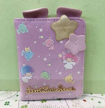 【震撼精品百貨】Little Twin Stars KiKi&LaLa 雙子星小天使~Sanrio 造型車票夾-耳朵/星星#27995