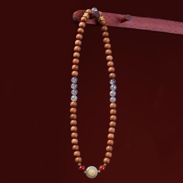 【巴黎精品】現貨+預購 天然檀木佛珠紫檀手珠手鍊沉香木手串雕刻手鐲轉運除穢淨化開運-跑環男女飾品a1ki39