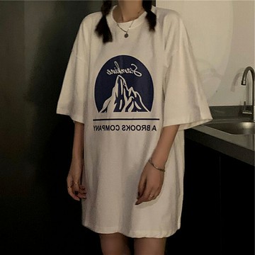 港風chic少女感T恤短袖2020夏季韓版寬松顯瘦學生中長款上衣ins潮