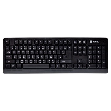 Kinyo PS/2 標準鍵盤 450 x 21 x 152mm 480g  黑色  KB-18B  製造商軸