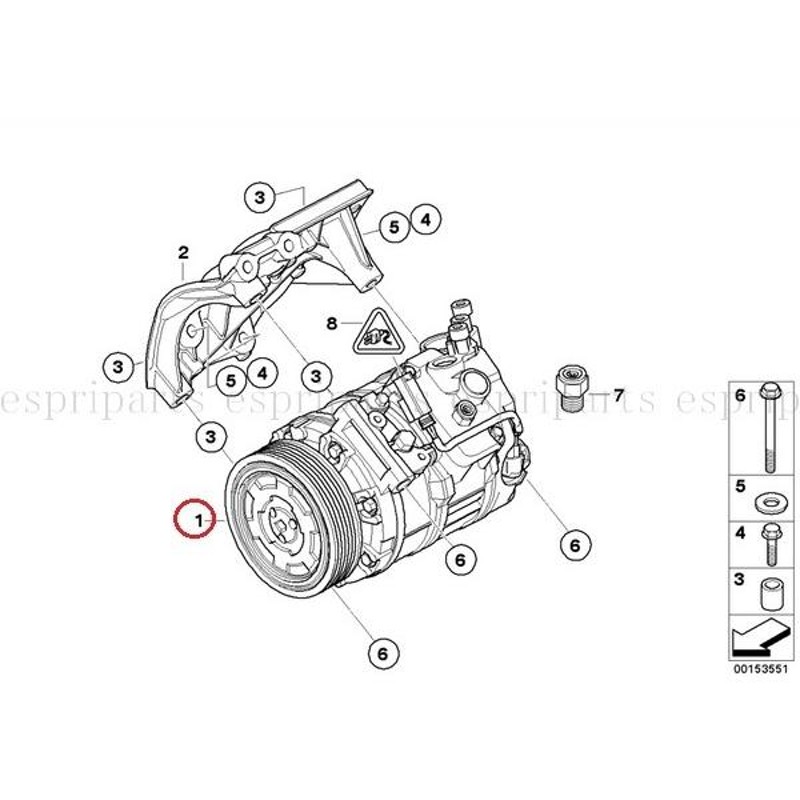 BMW E90 E92 E93 335i N54 N55 エアコンコンプレッサー ACコンプレッサー 64526956719 新品 OEM |  LINEブランドカタログ