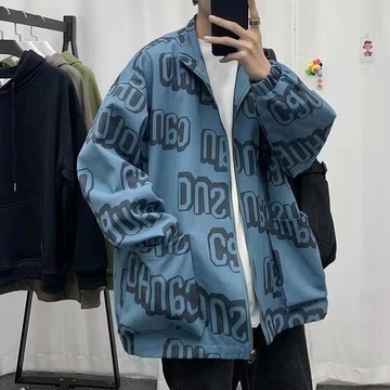 限時優惠 休閒情侶百搭夾克 外套男棒球服夏季大碼男裝港風潮牌ins學生寬鬆百搭夾克衫上衣潮