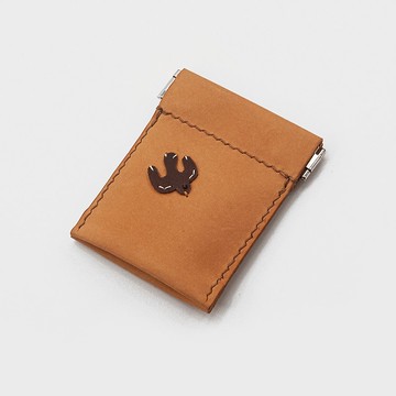 【QueeniQue】森林系彈片收納包/耳機收納/植鞣皮革/出國零錢包