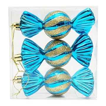 糖果裝吊飾  6 x 12cm  湖藍色  1組