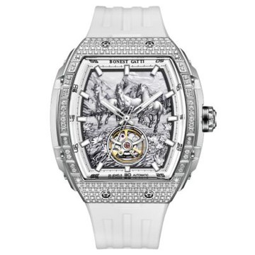 BONEST GATTI 寶加地 - 萬駒奔騰機械錶 - 雪山白
