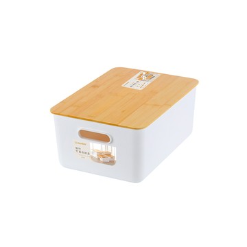 KEYWAY 《真心良品》 雅竹7號竹蓋收納盒18.9L-3入組 WLD70