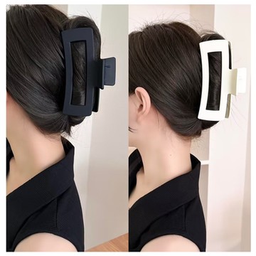 梨花HaNA  髮量王者居家用超大號13cm．方型鏤空抓夾3個入