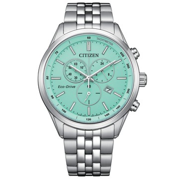 CITIZEN GENTS Blue Glow Night 藍月 光動能 經典計時腕錶 錶 手錶 送禮 AT2570-56M