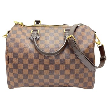 LOUIS VUITTON LV 路易威登 棕色 棋盤格帆布 Speedy Bandouliere 30 兩用包 缺鎖頭組 【二手名牌BRAND OFF】