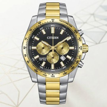 CITIZEN星辰 Chronograph系列 計時石英腕錶 推薦 送禮 畢業禮物 44mm/AN8234-58E
