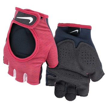 【NIKE耐吉】女用健身重訓舉重半指手套-枚紅色(N0002555634 / AC4236634) 防滑止汗透氣孔洞 單車自行車健力適用 重量訓練 WOMEN'S GYM ULTIMATE FITNE