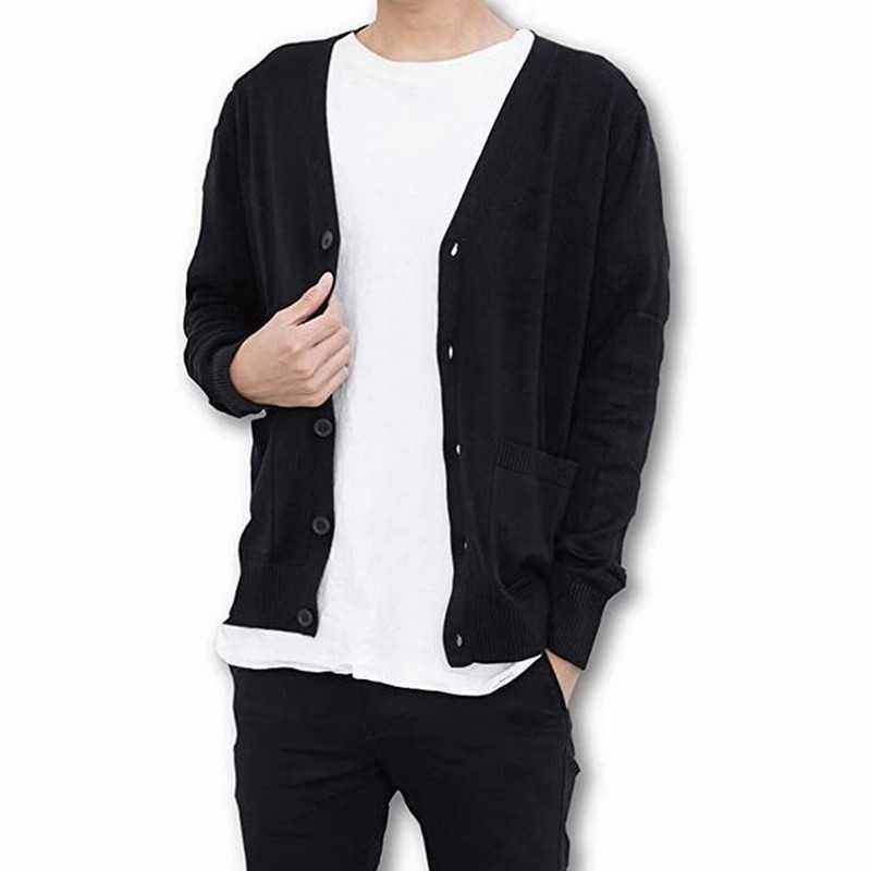 カーディガン メンズ ビジネス 学生 ニット ポケット付 S 通販 Lineポイント最大get Lineショッピング