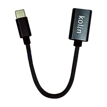 Kolin 歌林 Type-C-USB 轉接線 KEX-DLCP108  16.5cm  黑色  1條