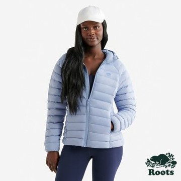 Roots女裝- PACKABLE 羽絨外套-灰藍