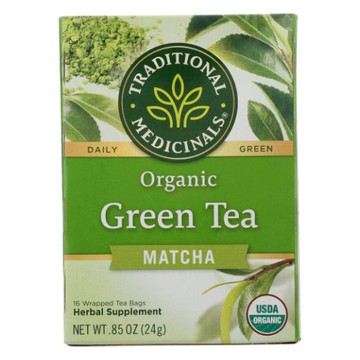 Organic Green Tea Matcha with Toasted Rice 16 Bags by Traditional Medicinals Teas