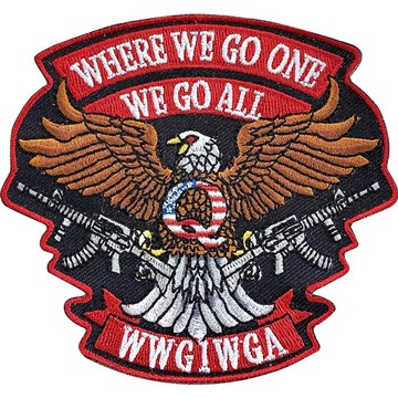 DIY刺繡徽章 美國 愛國老鷹 紅色 PATCH 刺繡徽章 胸章 立體繡貼 裝飾貼 繡片貼 燙布貼 _廠商直送