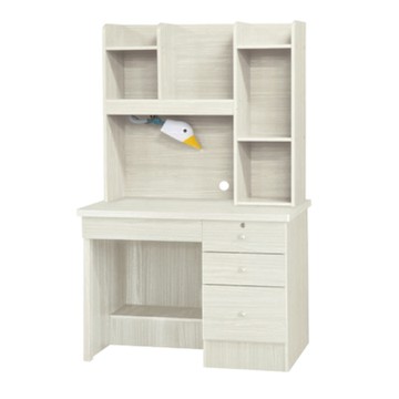 文創集 拓也3尺四抽書桌組合(附可調護眼燈)-90x55x165cm免組