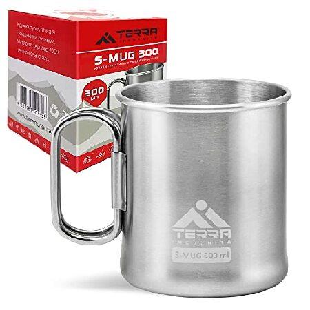 Terra Incognita Stainless Steel Camping Mug Lightweight ＆ Durable Backpacking Cup BPA-Free Camping Cups Metal for Outdoor Adventures (10 oz)