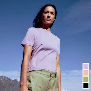 【紐西蘭Icebreaker】女 Tech Lite III 圓領短袖上衣(短版)-(素色)-150