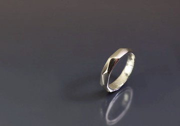 線條系列-不規則切面925銀戒