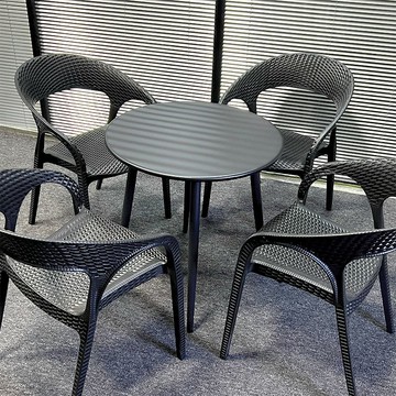 【工廠直銷】可開發票/特惠 免運 戶外桌椅 休閒桌椅 庭院桌椅 戶外桌椅陽臺小桌椅組合塑料仿藤椅休閑露天花園庭院室外擺奶茶店特惠/開立發票 全館八折 Z1025