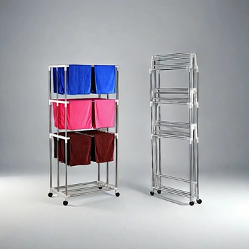 免運 開立發票 工廠直銷 落地式折疊毛巾架不銹鋼折疊晾曬架理發店洗車店酒店美容院毛巾架 出貨快pyy1207