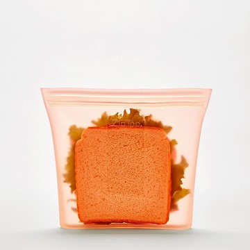 【ZipTop】美國白金矽膠袋 袋型三件組-蜜桃橘