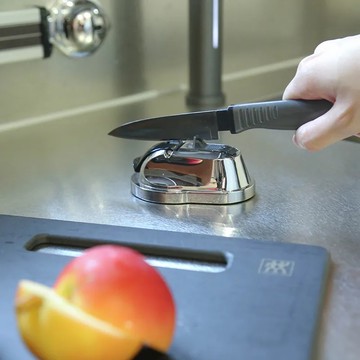 [FECA] S26 廚房吸盤磨刀器-銀