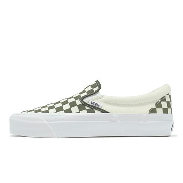 Vans 懶人鞋 LX Classic Slip-On 98 男鞋 綠 米白 棋盤格 經典 板鞋 休閒鞋 VN000D5AKCZ