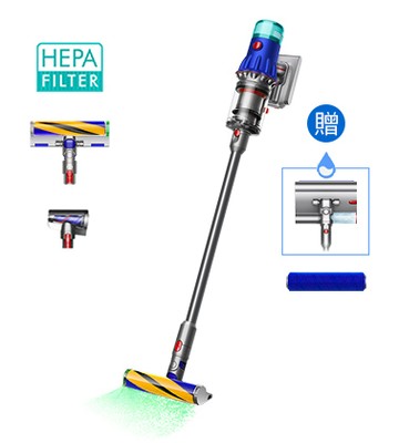 送三豪禮【升級版配洗地配件組】Dyson V12 Detect Slim™ Fluffy 輕量無線吸塵器