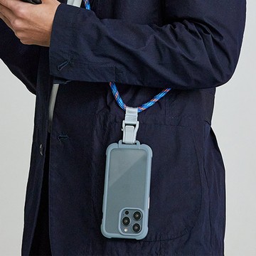 手機防護罩【bitplay】Wander Case 隨行殼 iPhone14 系列 透明背蓋軍規防摔手機殼附風格貼紙 - 霧灰藍 手機殼 配件 防護