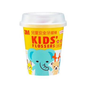 美國 3M - 兒童安全牙線棒-杯裝(55支)