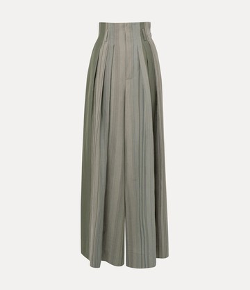 Vivienne Westwood Bag Trousers Wool Sage-camel 38 Women