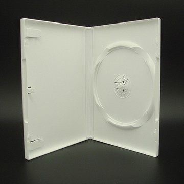 【臺灣製造】單片裝14mm白色PP霧面CD盒/DVD盒/光碟盒/CD殼/有膜 25個