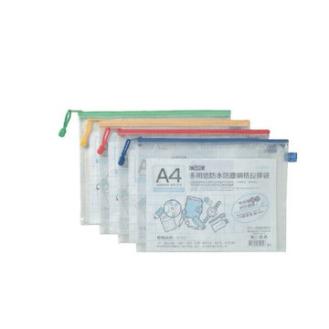 COX 三燕 A4 網格 橫式 拉鏈袋 顏色隨機 12個 /包 NO.564H｜領券最高折$220