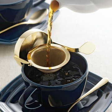 日本【SALUS 佐藤金屬】Tomiwoody 旋轉式濾茶器 - 金/銀