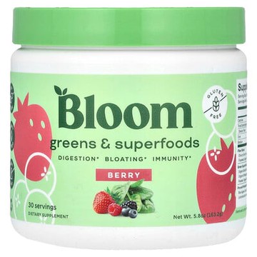 Bloom, 綠色 SuperFood，漿果味，5.8 盎司（163.2 克）